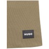 HUGO Knitted Plain Scarf with Rubberized Logo, spinach green, PCE.