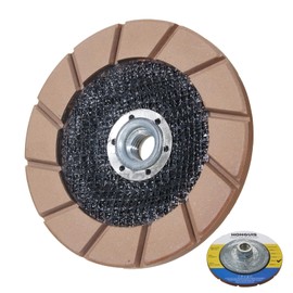 HONGUIS 5 inch Ceramic Bond Edge Cup Grinding Wheel,5/8"-11 Arbor for Concrete Smoothing Polishing with Handheld Grinder,200 Grit