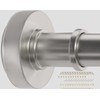 Brushed Nickel Shower Rod with 12 Hooks, Adjustable Length Range