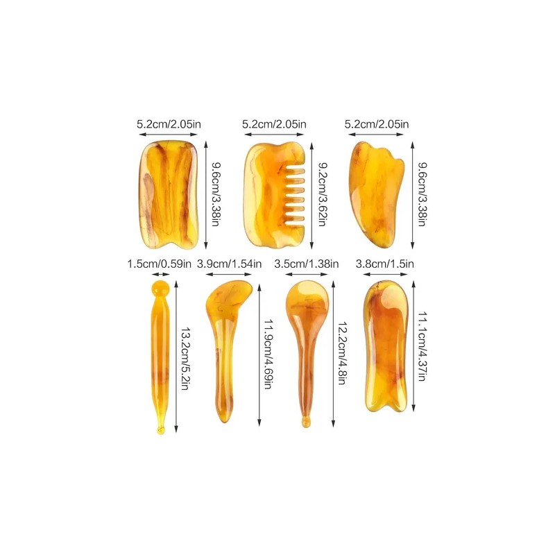 Rodillo De Masaje Facial De Jade Gua Sha Rejuvenates, 7