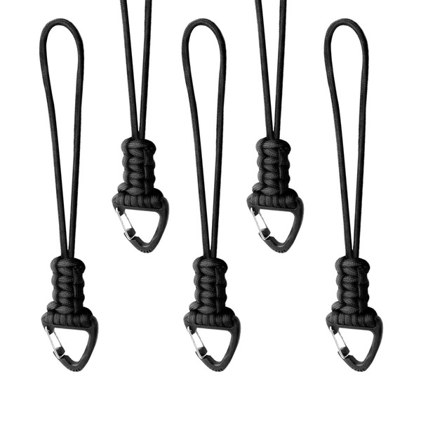 BSGB 5Pcs Paracord Lanyard Keychain Tactical Backpack Accessories Safety Hand Wrist Strap Fall Protection