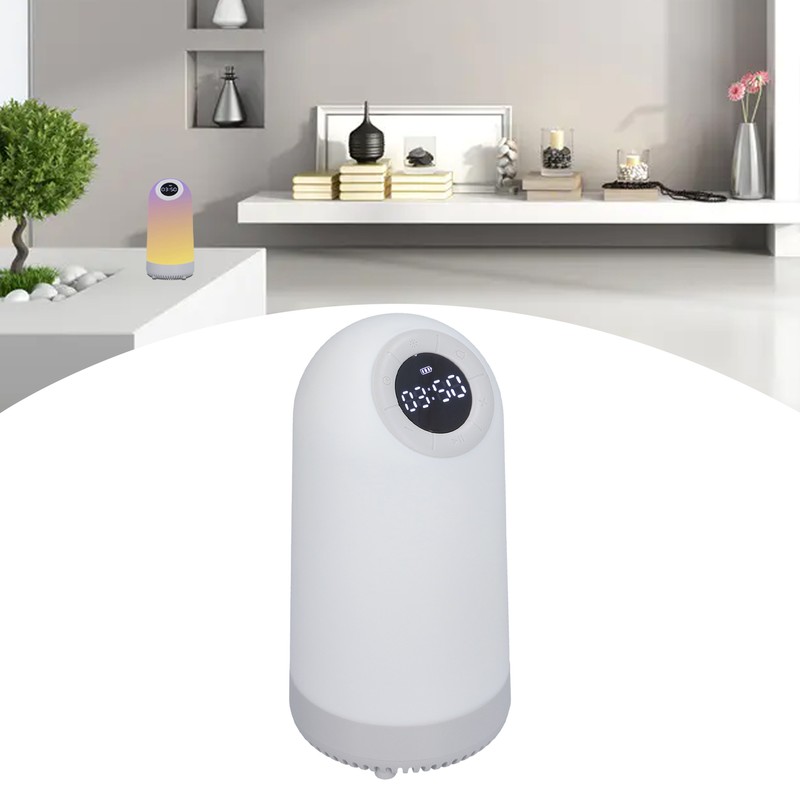 Speaker White Wake Up Light Wireless Speaker Multi Function Bedside