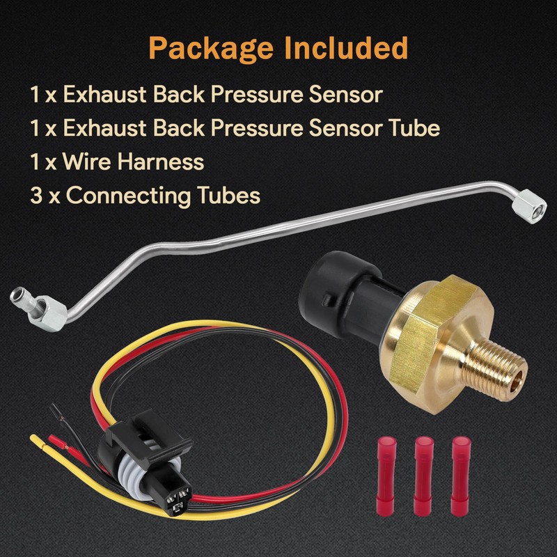 LoloWheat Stainless Steel Exhaust Back Pressure Sensor Tube & EBP