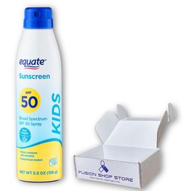 Equate Sunscreen SPF 50 kids- Broad Spectrum Spray, 5.5 oz (Pack of 1), Boxed By Fusion Shop Store