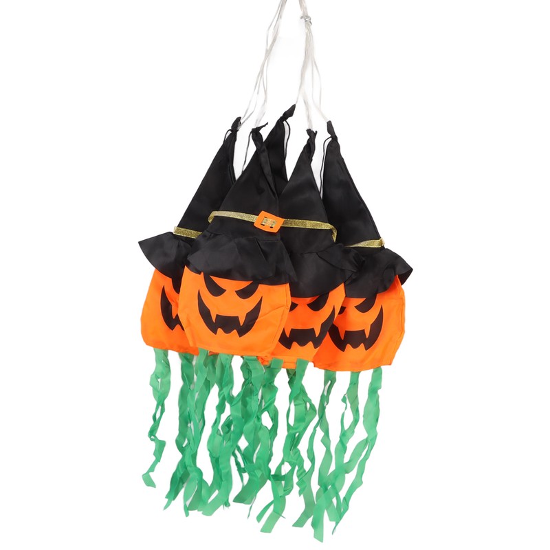 Pumpkin String Lights Clear Pattern Spooky Ambience Battery Powered LED