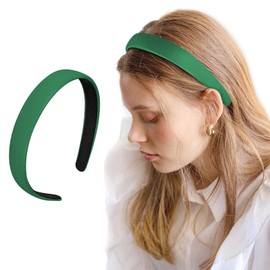 LOPHE 1PCS Women's Headband,PU Leather Headband,Retro Style Fashion Comfortable Headband,French Hair Accessories,Girls Diy Non-Slip Headband,Suitable for Women Girls(Green)