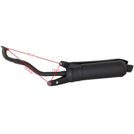 RedCap Muffler Exhaust Header Tail Pipe for GY6 125cc 150cc Scooters Compatible with TaoTao 150cc Vitacci 125cc / 150cc X-Pro 150cc Spark 150 / Zoom 150 Gator 150F2 Moped Gas Engine Scooter
