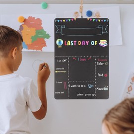 Operitacx First Day Last Day Board Double Sided Sign 2 Pack Dry Wipe Board For 1st Day Preschool Back To School Nursery Photo Props