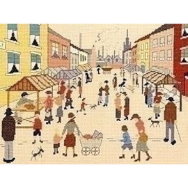 Bothy Threads Counted Cross Stitch Kit "Friday Market", 33x26cm, XLC13