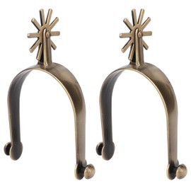 BROLEO Western Spurs, Horse Spurs Decorative Safe Design Vintage with Gear for Men for Riding