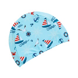 Swimming Cap Kids Swimming Cap Kids Swimming Cap Boys Girls Toddler Hat UV Protection Watermelon Sun Protection Pool Sea Ship B
