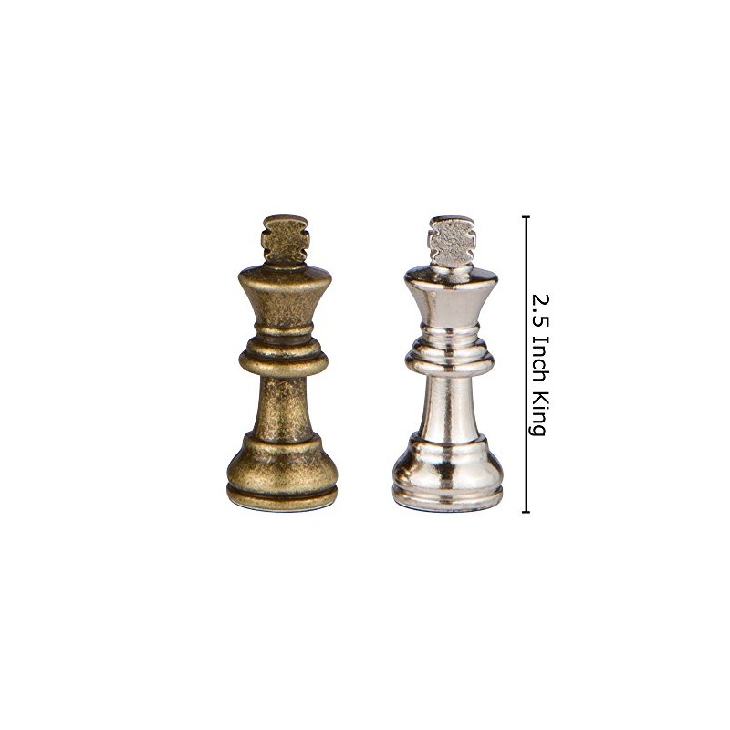 Odysseus Metal Weighted Chess Pieces with 2.5 Inch King and