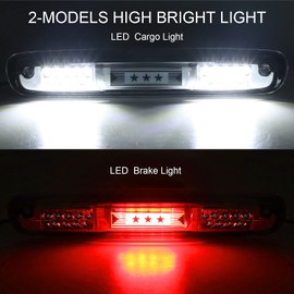 Tresound LED Third 3rd Brake Light for 2007-2013 Chevy Silverado GMC Sierra 1500 2500 3500 HD Classic, Rear Cargo Lamp High Mount Stop light