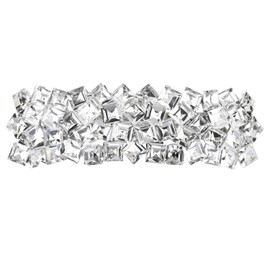 Austrian Crystal Bridal Hair Barrettes, Rhinestones Vintage Hair Clips, Sparkly Glitter Crystal Hairgrip Wedding Hair Headwear Accessories for Women Girls (White-d)