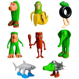 SYAUESOZ Tralalero Tralala Action Figure,Tung Tung Tung Sahur, BRR BRR Patapim,Collectible Animals Figurine Doll Gifts for Fans (Pack of 8)