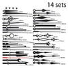 YOCDNOV 14 Styles Black Wall Clock Hands Kit for Small