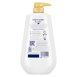 Dove Body Wash with Pump Dryness Relief with Jojoba Oil For 24hr Lotion-Soft Skin Moisturizing Skin Cleanser with No Sulfates No Parabens 30.6 oz