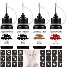 Unbranded Kit de tatuaje temporal de tinta a mano alzada, semipermanente
