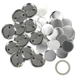 Chandeny Tin Pin Parts 0.98 inches (32mm) 100 pieces with Washer Material Film Tin Shell Glossy Surface Pin Back Creation Kit DIY for Tin Pin Machine