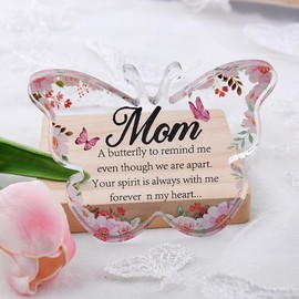 Memorial Gifts for Loss of Mom Sympathy Gifts for Loss of Mother Butterfly Acrylic Plaque Remembrance Gift for Loss of Mama Condolence Bereavement Gift for Centerpiece Table Decorations