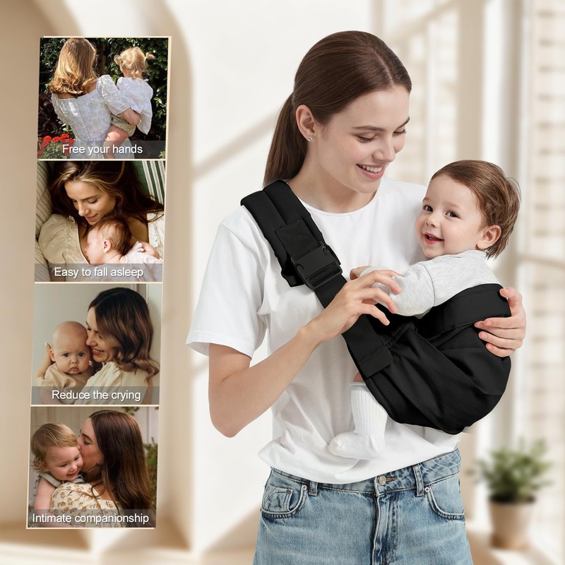 Shiaon Toddler Sling Carrier, Lightweight Baby Sling for Newborn, Adjustable