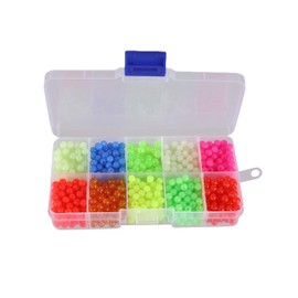 Facikono Fishing Beads Assorted Set, 1000pcs 5mm Round Float Glow Fishing Rig Beads Fishing Lure Tackle