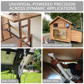 Justech 12V Heavy-Duty Linear Actuator 225LBS/1000N-6inch/150mm Silent IP65 Electric Actuator with Brackets for Electric Windows, RV Adjustments, Solar Trackers, Industrial Machinery