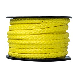SGT KNOTS Hollow Braid HMPE Rope for Arborists, Boating, Camping, Crafting, Cord, Indoor and Outdoor, Lifting Slings and More (1/8", 25ft, Yellow)