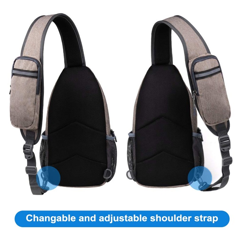 WATERFLY Sling Bag Sling Backpack Crossbody Bag Hiking Daypack for