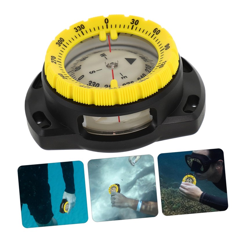 BESPORTBLE Glow Dark Dive Compass with Elastic Band Multipurpose Scuba