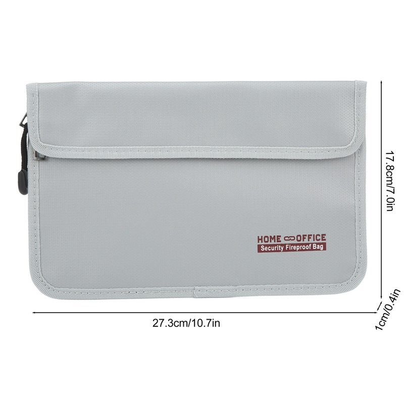 Fireproof Document Bag Waterproof and Fireproof Money Bag with Dual