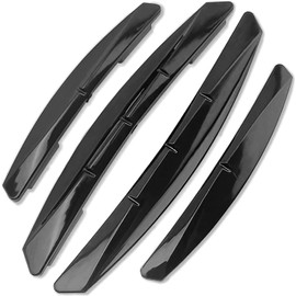 Yuentoen Pack of 4 Car Rubber Door Edge Protectors, Car Door Edge Protection, Anti-Scratch Decorative Strips, Car Door Edge Protection Carbon, for Most Cars (Black)