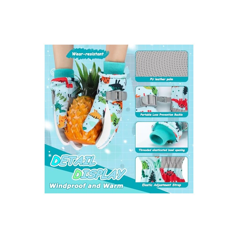 Guantes de invierno para niños y niñas, guantes de nieve
