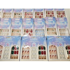 Kiss 50x Packs Kiss Voguish Mini Impress Mixed Lot Holiday Christmas Press on Nails