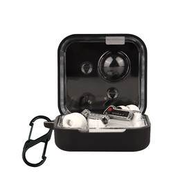 QWYJ Funda para Nothing Ear 1 Case Carcsa Protectora de Silicona, para Nothing Ear 1 Funda de Carga Portátil con Mosquetón Llavero Anti-perdida (Negro)