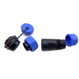 SP21 Series 12-Pin IP68 Plug, SP21 Male and Female Socket Circular Plug with Nut Installation, Waterproof and Dustproof Aviation Plug Used