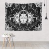Ftuency Sun and Moon Tapestry Black and White Tapestries Mystic
