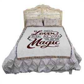 Pure Country Weavers Frida Kahlo - You are Magic Blanket - Gift Tapestry Throw Woven from Cotton - Made in The USA (72x54)