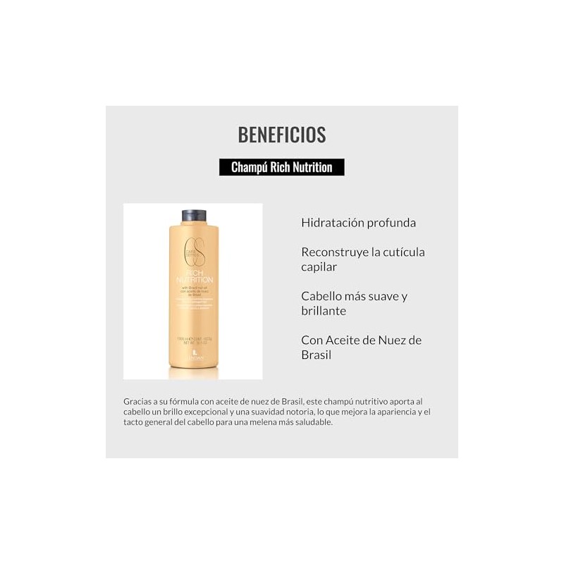 Lendan LD Rich Nutrition Champú Reparador - 1000 ml