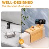 Bamboo Couch Cup Holder-Sofa Table Fits Most Sofas,3-in-1 Tray for