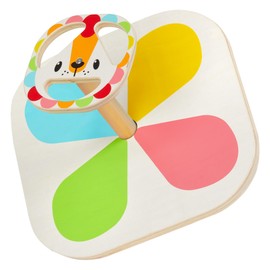 Frogprin Sit and Spin Wooden Spinner Seat, Bigger Size(21.3 Inch) Classic Durable Seated Spinning Activity Toy for Toddlers & Kids All Ages