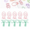 100pcs Paper Clips Portable Mini Electroplating Green Tree Pink Strawberry