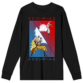 Dragon Ball Z Kanji Grid Black Graphic Long Sleeve Tee- M