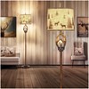Scenekoy Rustic Farmhouse Antlers Floor Lamp with Nightlight Brown Finish