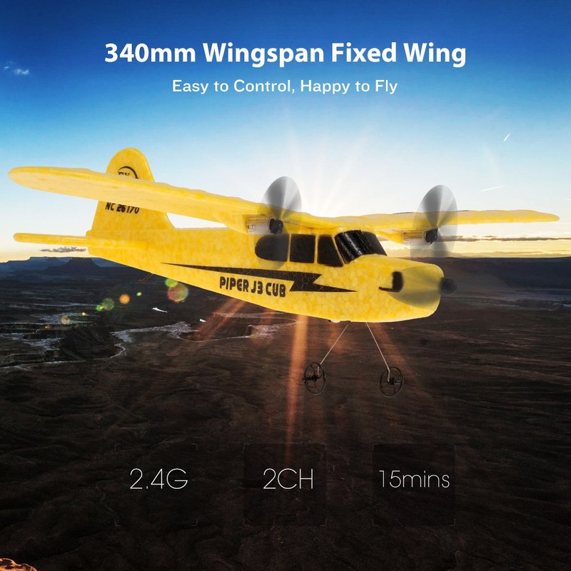 Goolsky Remote Control Airplane, Glider Ready to Fly, 2.4G 2CH
