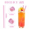 10pcs Reusable Straws - Love-Shaped Red&Pink, Plastic Straws for Drinking