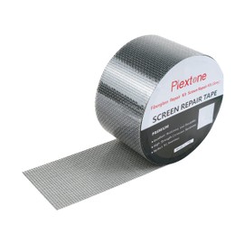 Plextone Window Screen Repair Kit Tape Fiberglass Repair Kit for Window Screen and Screen Door Tears Holes 3-Layer Strong Adhesive Window Screen Mesh Repair Waterproof Screen Repair Kit（2"×80"） Grey