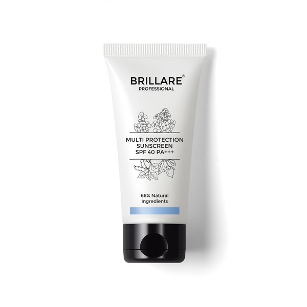 Brillare Multi-Protect Sunscreen SPF 40, PA+++, 100% Natural Sunscreen With