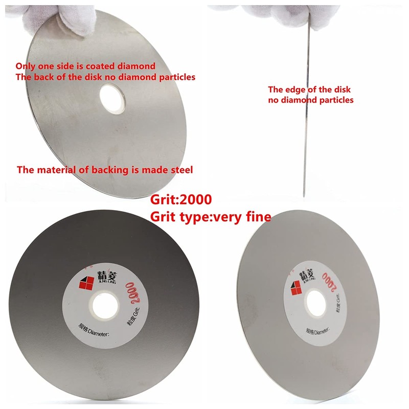 JINGLING 4" inch 100mm Diamond Flat Lap Disc Coated Grinding