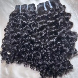 Indian Unpocessed Straight Natural Body Cambodian Deep Wave Burmese Curly Raw Human Hair Bundles for Hair Wholesalestyle: 1 bundle Pixie curly, color: Natural black, Stretched Length: 22"